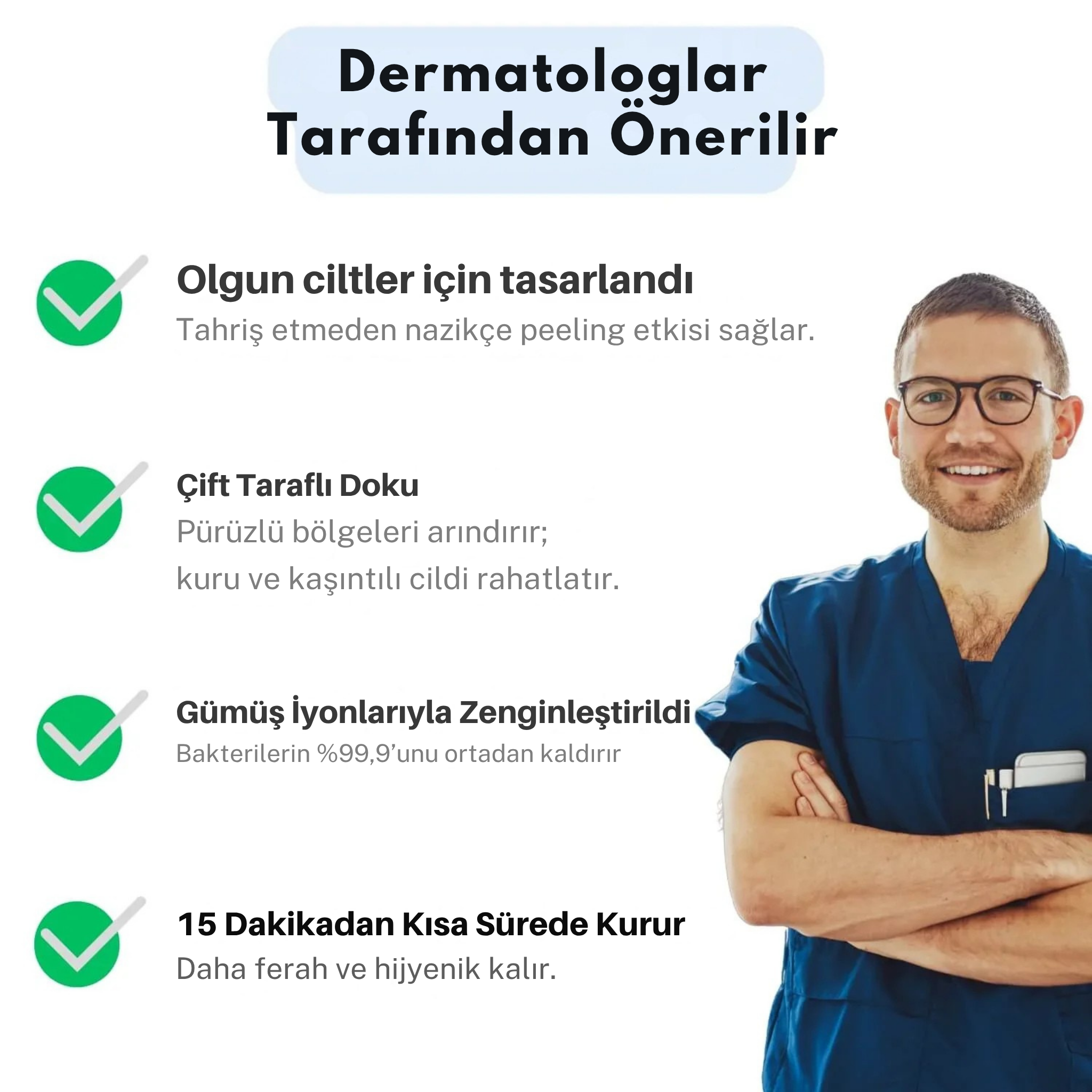 Blissaltr - Antibakteriyel Peeling Duş Havlusu