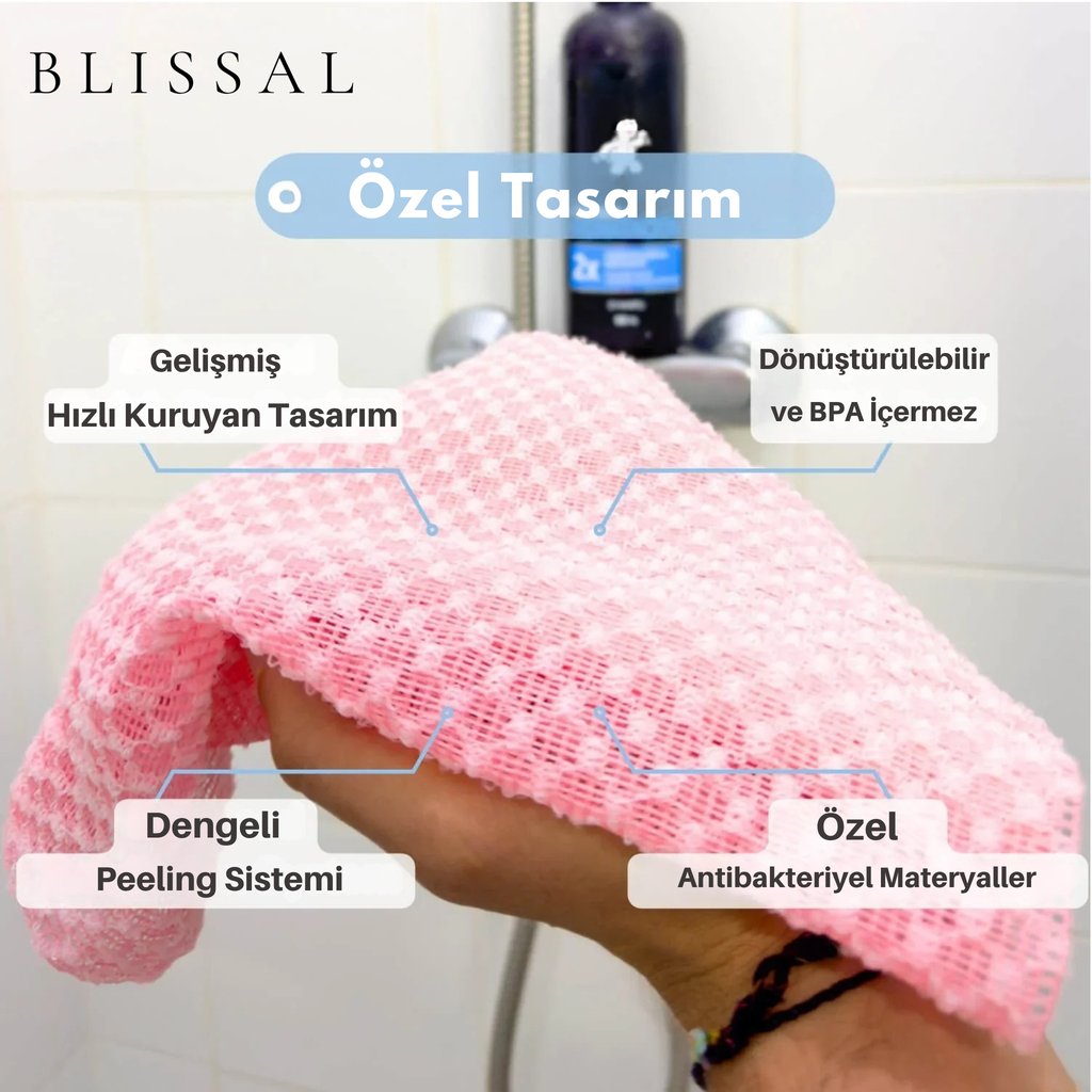 Blissaltr - Antibakteriyel Peeling Duş Havlusu